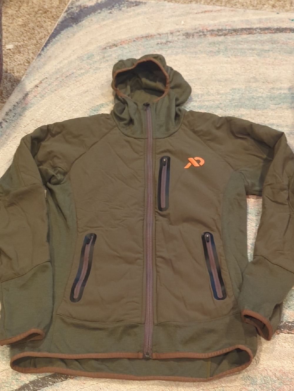 Firstlite Sawtooth Women's Merino Wool  Medium  Full Zip Hoodie Jacket Green